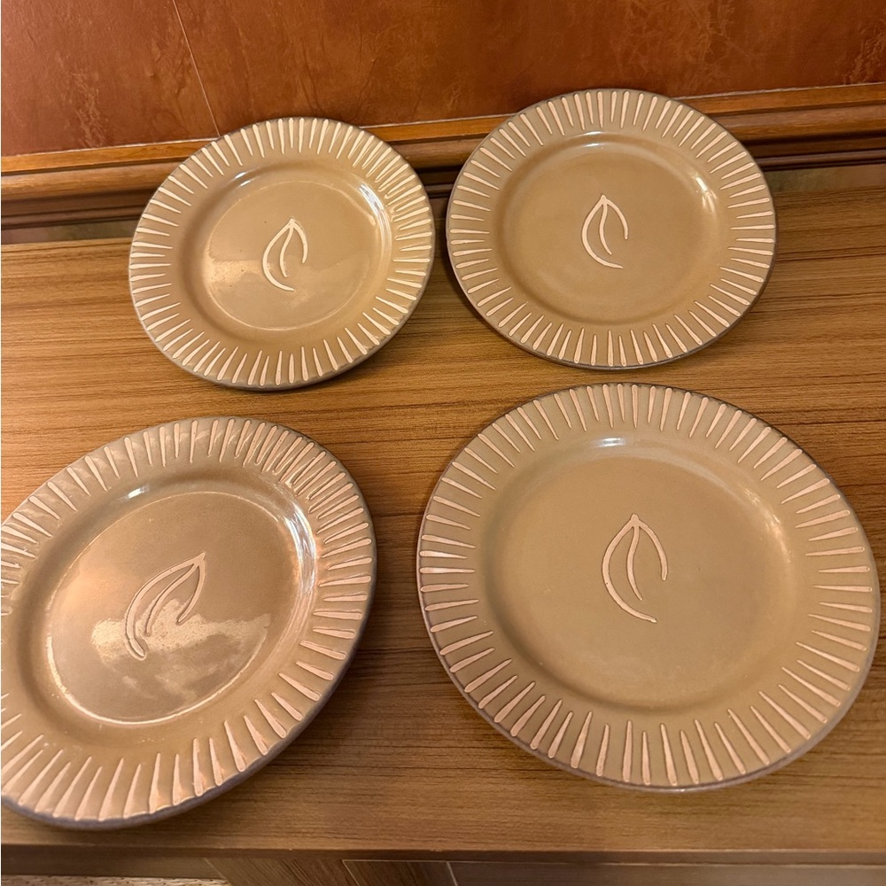 Sango Manchester Nova Brown 4941 Salad Plate 8” China Set Of 4